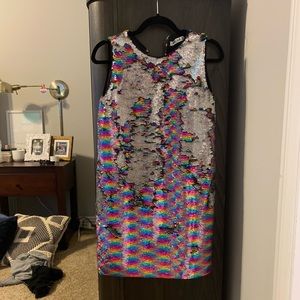 ASOS sequin shift dress